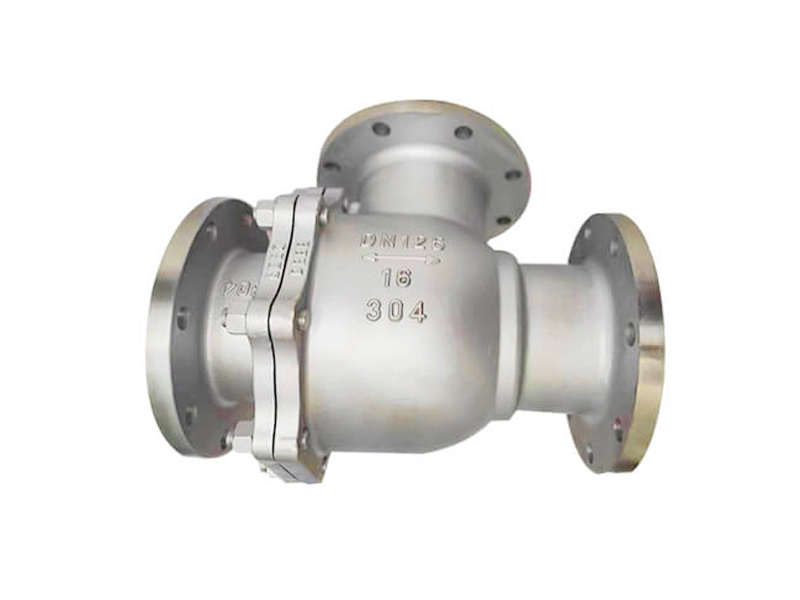 Flanged three-way ball valve