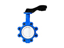 Aluminium handle lug butterfly valve 