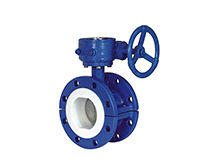 Double flange fluorine lined butterfly valve