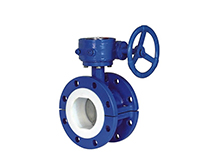 Flange fluorine lined butterfly valve