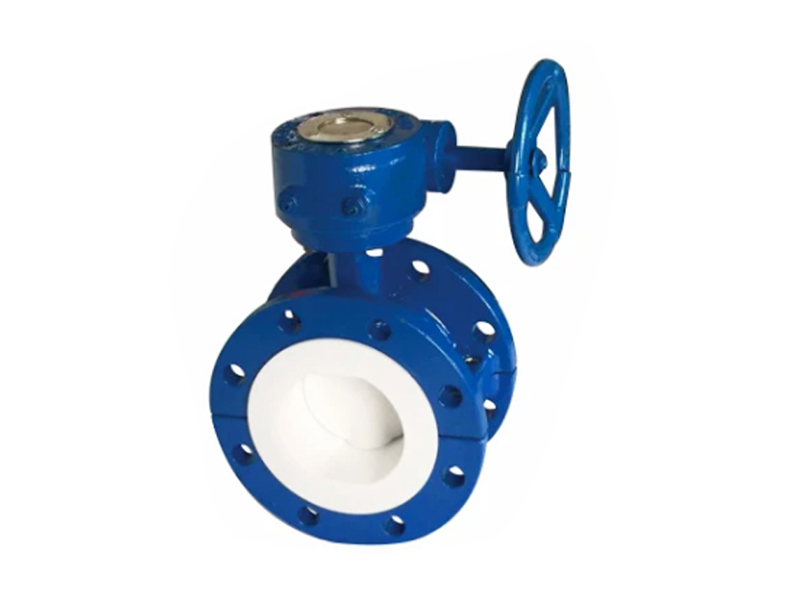 Flange fluorine lined butterfly valve