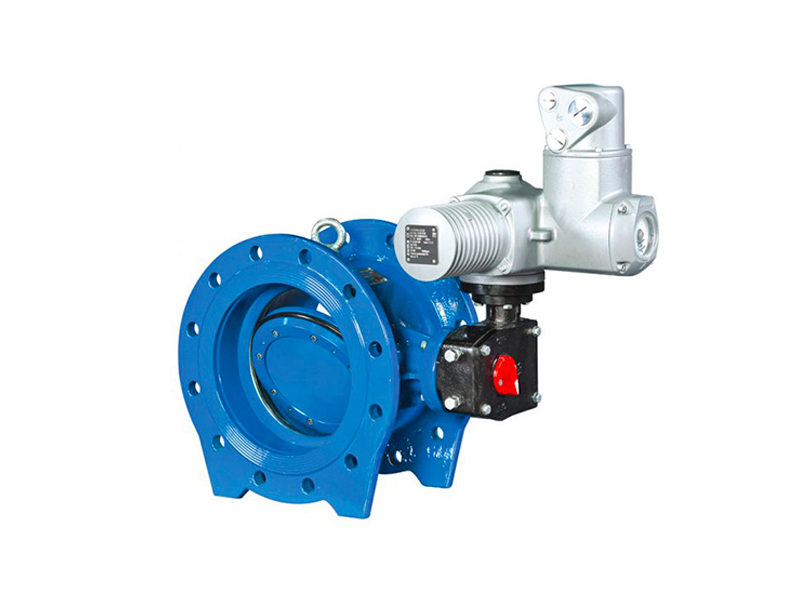Electric three-eccentric metal hard seal butterfly valve