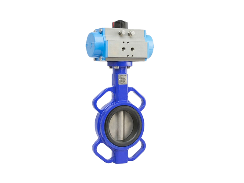 Pneumatic wafer butterfly valve