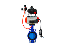 Pneumatic wafer butterfly valve