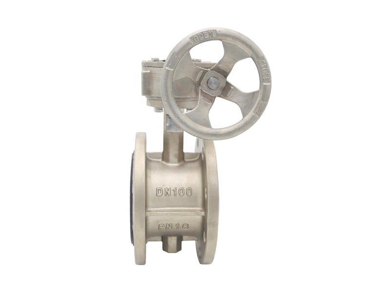 Stainless steel flanged butterfly valve