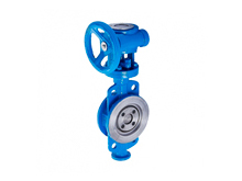 Three eccentric metal seals wafer butterfly valve