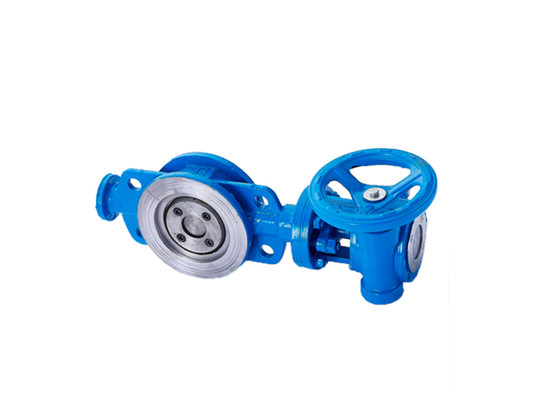 Triple eccentric butterfly valve wafer type