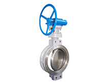 Triple eccentric butterfly valve wafer type