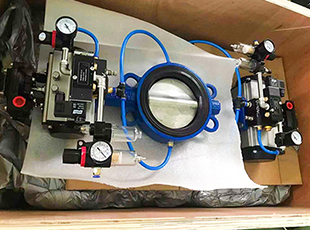 Inflatable butterfly valve ready to be sent to Bangladesh