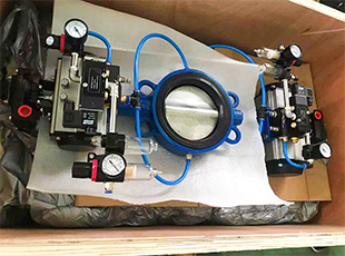 Inflatable butterfly valve ready to be sent to Bangladesh