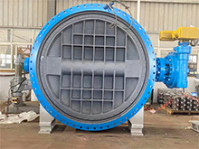 Three eccentric flange butterfly valve