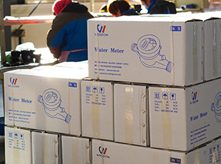 Packaged water meters sent to the Philippines